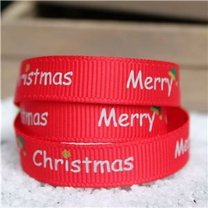 Go Grosgrain - Merry Christmas Hat Red/Silver
